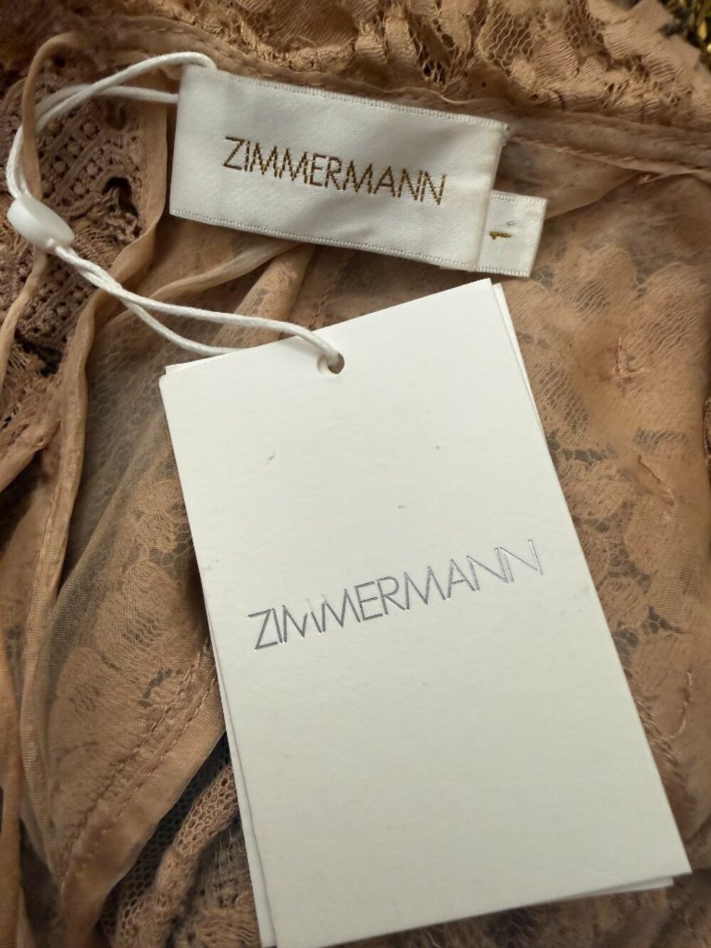 ZIMMERMANN Runway Bowerbird Romance Cotton-blend Dress In Dove Size S NEW - Picture 15 of 16